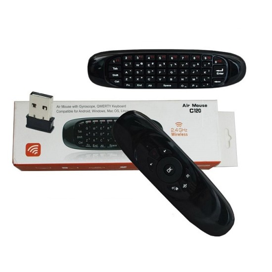 C120 Wireless RGB Backlit Air Mouse Keyboard Rechargeable