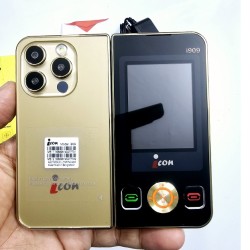 icon i909 Dual Display Folding Phone Gold