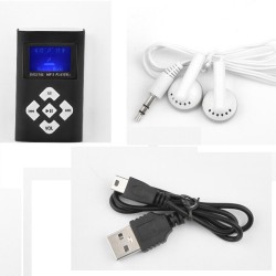 BD50 Mini MP3 Music Player With LED Display Black