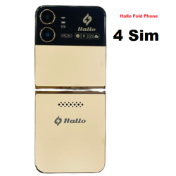 Hallo Style Foldable Phone Four Sim Warranty Gold