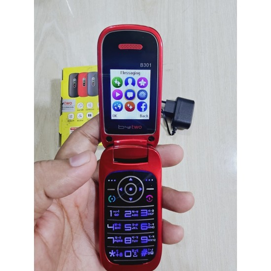 Bytwo B301 folding Flip Mobile Phone Red Magic Voice 