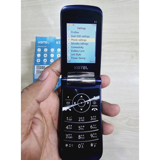 Kgtel K1 Slim Folding Mobile Phone Blue