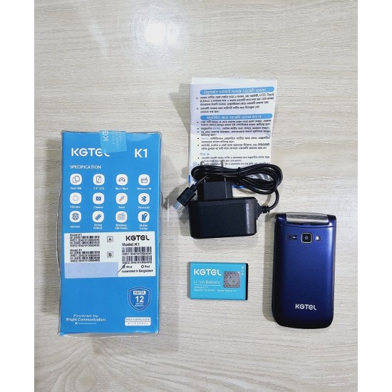 Kgtel K1 Slim Folding Mobile Phone Blue