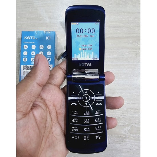 Kgtel K1 Slim Folding Mobile Phone Blue