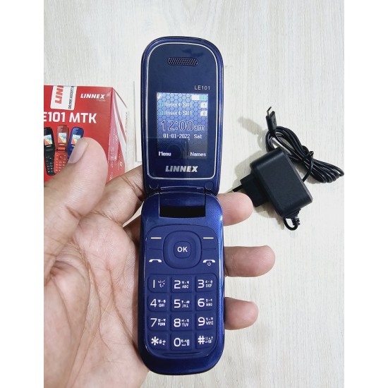 Linnex Le101 Mini Folding Phone Dual Sim Blue