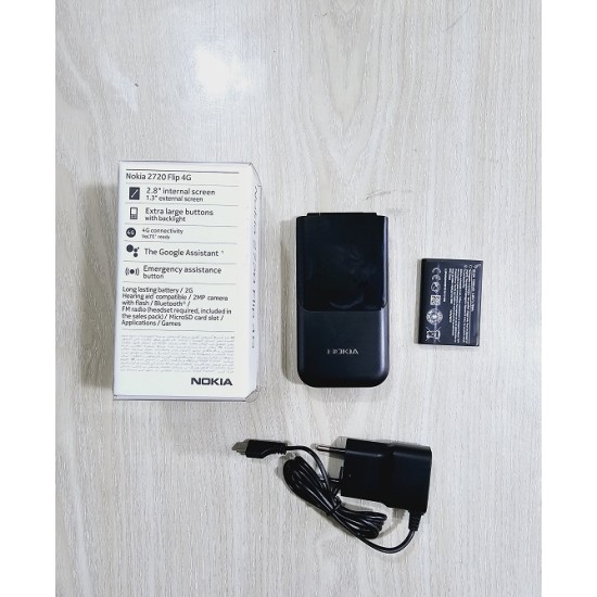 Nokia 2720 Flip Phone Dual Sim Black