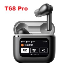 T68 Pro Bluetooth TWS Wireless Earbuds Headphone Touch Control LCD Display Noise Reduction