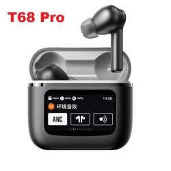 T68 Pro Bluetooth TWS Wireless Earbuds Headphone Touch Control LCD Display Noise Reduction