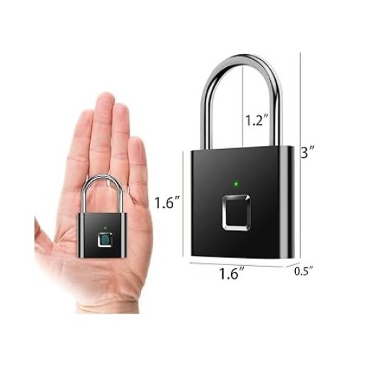 AR08 Fingerprint Lock 20 Finger Support Rechargable Waterproof 