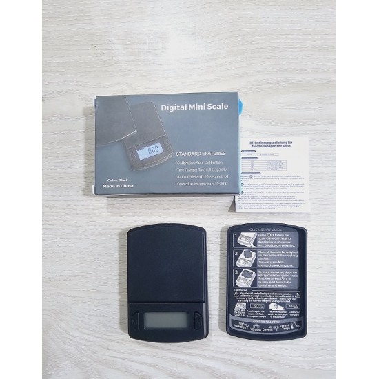 AR202 Mini Weighing Pocket Scale 500g Black