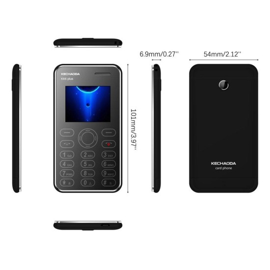 Kechaoda K66 Plus Card Phone Black