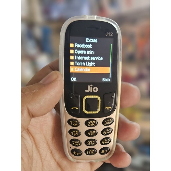 Jio J12 Mini Phone Dual Sim Cover Gold