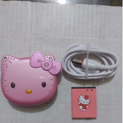 Hello Kitty K688 Plus Folding Mobile Phone Pink