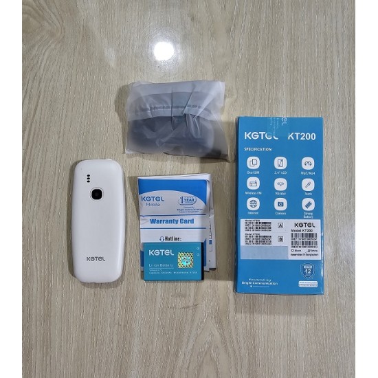 Kgtel KT200 Feature Phone Dual Sim White