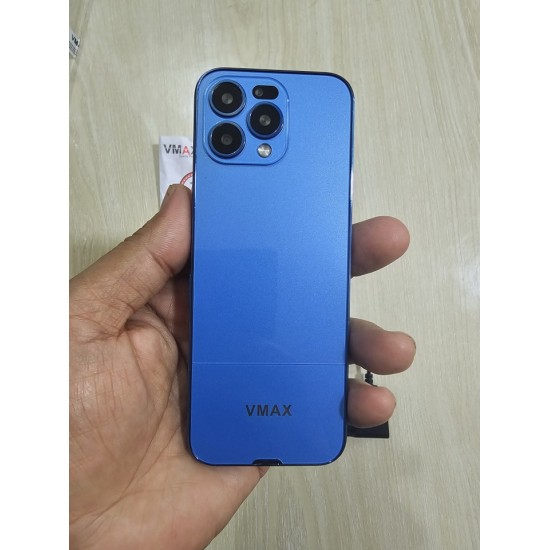 Vmax V16 Ultra Max Touch Button Phone Dual Sim Warranty Blue