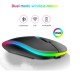 Dual Mode Wireless Bluetooth Mouse Rechargeable RGB