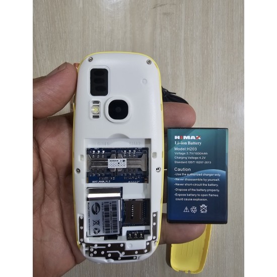 Himax H203 Button Phone Dual Sim Yellow