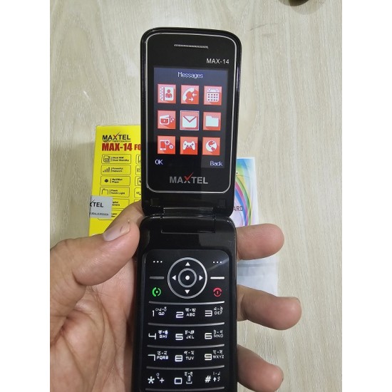 Maxtel Max 14 Folding Mobile Phone Dual Sim Blue