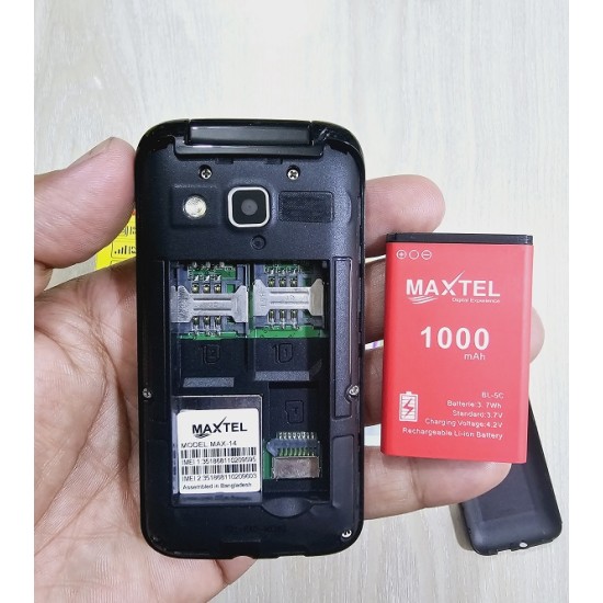 Maxtel Max 14 Folding Mobile Phone Dual Sim Blue