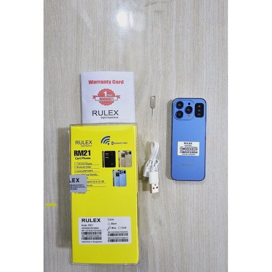 Rulex RM21 Mini Phone Dual Sim Warranty Blue