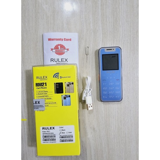 Rulex RM21 Mini Phone Dual Sim Warranty Blue