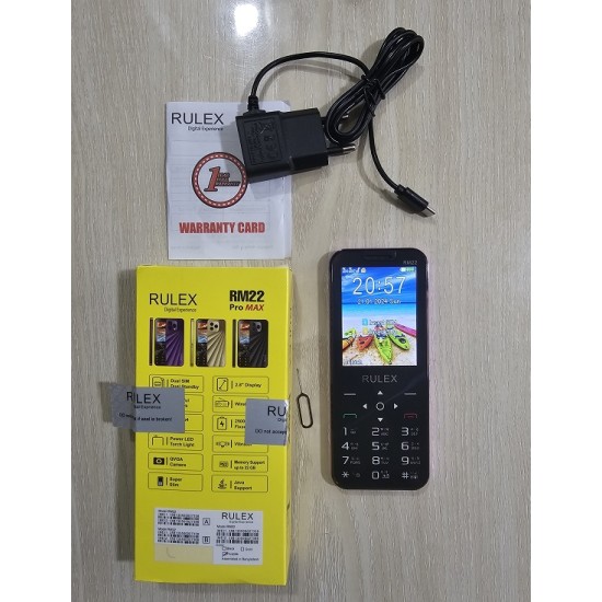 Rulex RM22 Pro Max Phone Dual Sim Warranty Purpel