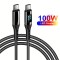 100W LED Display PD Fast Charging Cable Housing Nylon Cable