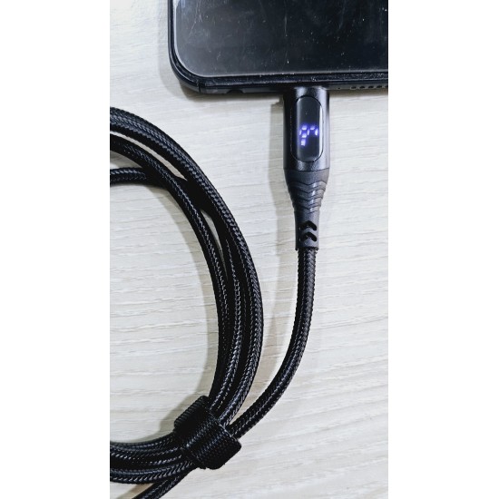 100W LED Display PD Fast Charging Cable Housing Nylon Cable