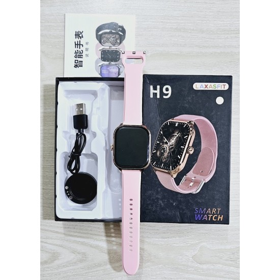 H9 Smartwatch Bluetooth Calling Touch Display - Pink