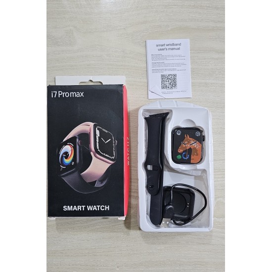 i7 Pro Max Smartwatch 1.54 inch Calling Option Black