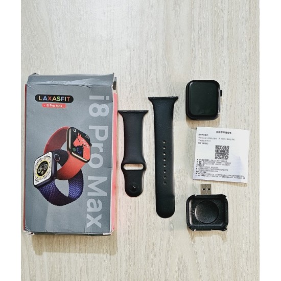 i8 Pro Max Smartwatch 1.54 inch Calling Option Black