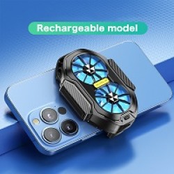 FS01 Dual Fan Dual Battery Rechargeable Mobile Phone Cooler Fan