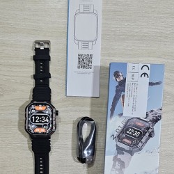 Gw55 Sport Smart Watch 2.02 Inch Screen Compass Bt Call 3ATM IP68 Waterproof Ai Voice Smartwatch