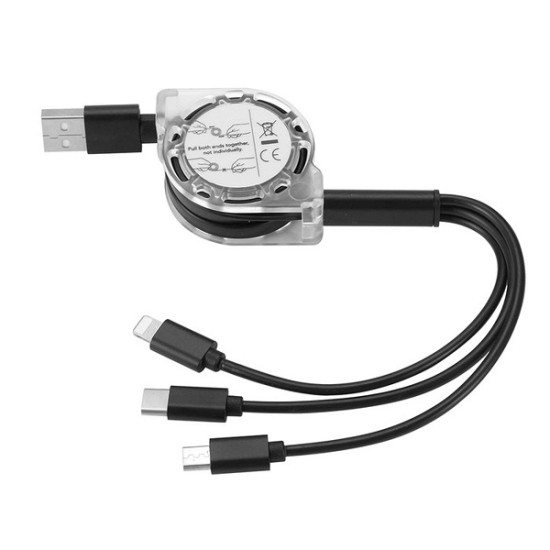 3 in 1 Roll On Charging Cable