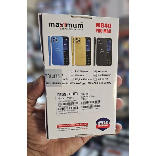 Maximus MB40 Pro Max Four Sim Phone Blue