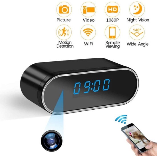 Wifi ip Table Clock Video Camera 1080p