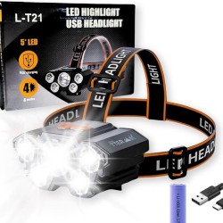 T21 LED USB Headlight