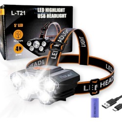 T21 LED USB Headlight