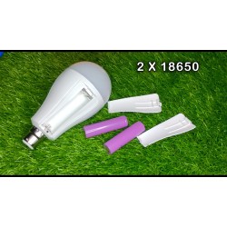 Double Battery LED Light AC/DC Rechargeable 