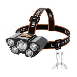 AR54 5 LED Head Lamp USB Rechargeable Headlight