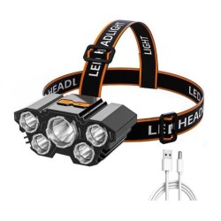 AR54 5 LED Head Lamp USB Rechargeable Headlight