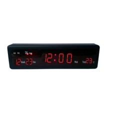 Electric Digital Wall Clock JH808 LED Display Temperature Calendar