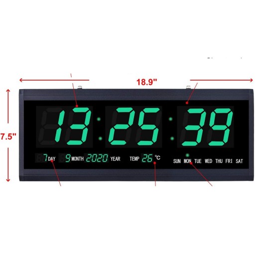 Electric 18.9 inch Digital Wall Clock TT-4800 LED Display 