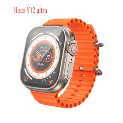 Hoco Y12 Ultra Smartwatch Waterproof Wireless Charger Calling Watch 8 - Orange