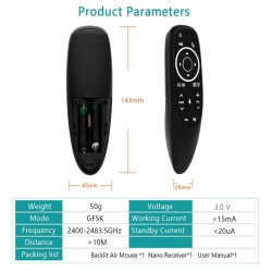 G10S Backlit Air Mouse Google Voice Control