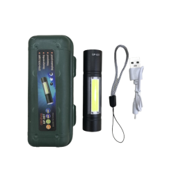 GF007 LED Flashlight COB Rechargeable Mini Flashlight