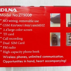 Desk Phone DLNA ZT9000 Dual Sim Land Phone With Auto Call Record FM Radio Color Display