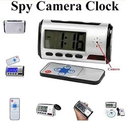 Table Clock Video Camera TF With Remote