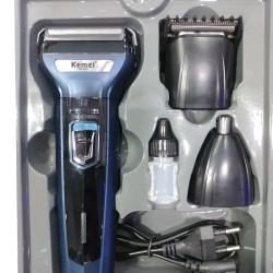 Kemei Km-6330 Double Battery 600mAh 3 in 1 Hair Clipper Grooming Kit Trimmer