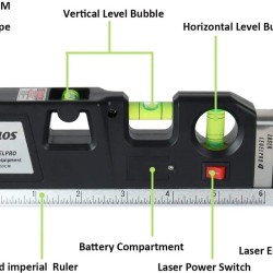 Laser Level Measurement Laser measure Line 8ft Laser Measurement Tape Ruler Adjusted Standard and Metric Rulers